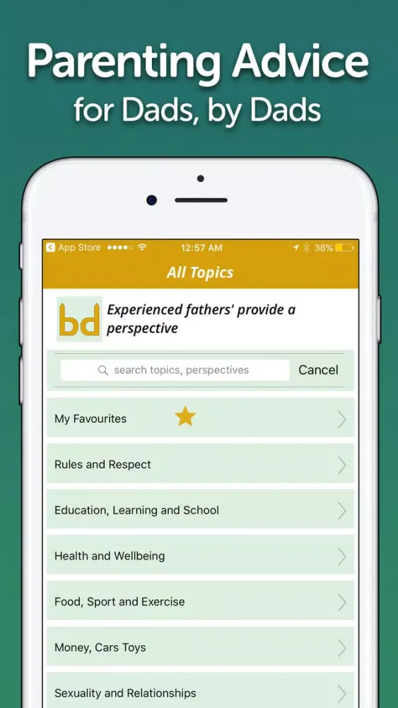 Zrzuty ekranu BeDad: Parenting Tips, Guidance for Dads with Sons