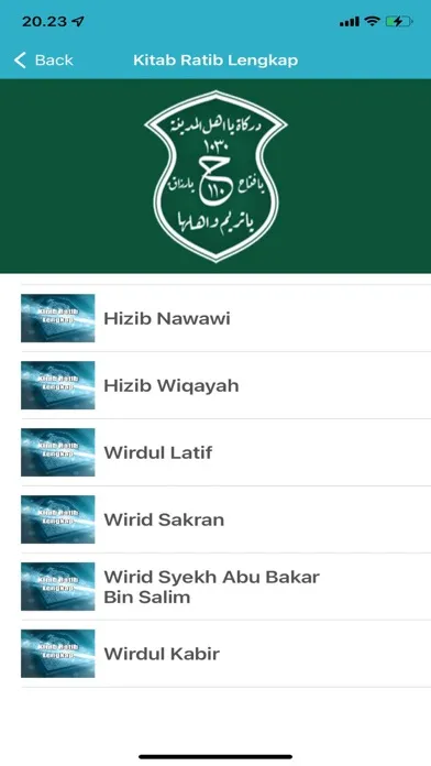 Tangkapan layar Kitab Ratib Lengkap