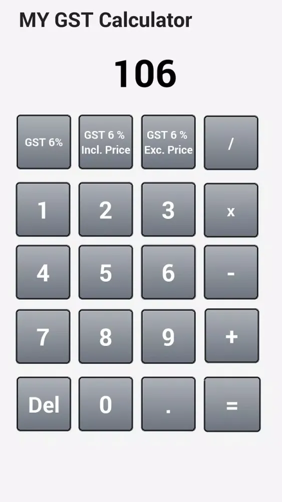 Malaysia (MY) GST Calculator应用截图