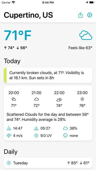 Capturas de pantalla de HPWeather