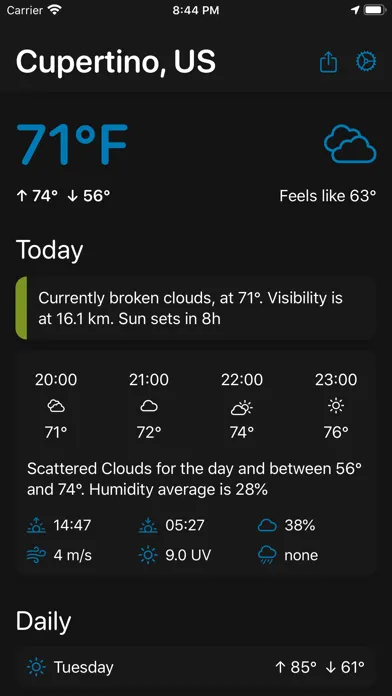 Capturas de pantalla de HPWeather