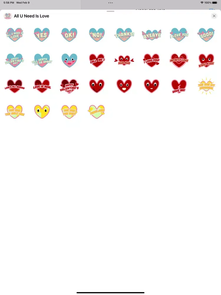 Ảnh chụp màn hình của All U Need Is Love iPad 