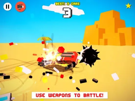 Screenshot di Smashy Dash 3 - Wanted Road Rage iPad 