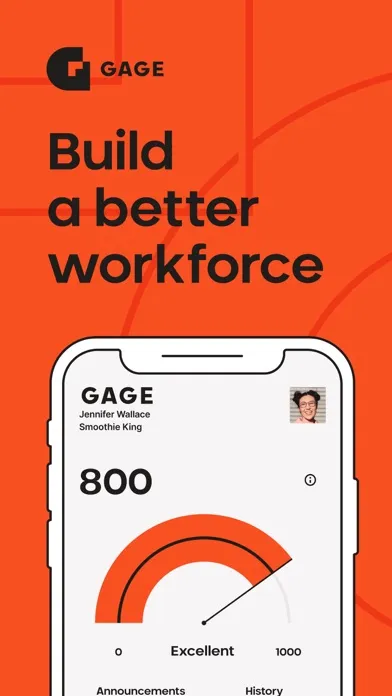 Capturas de tela do Gage—A better workforce