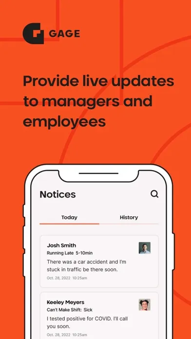 Capturas de tela do Gage—A better workforce