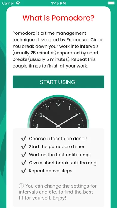 Screenshot di Simple Pomodoro Focus Timer