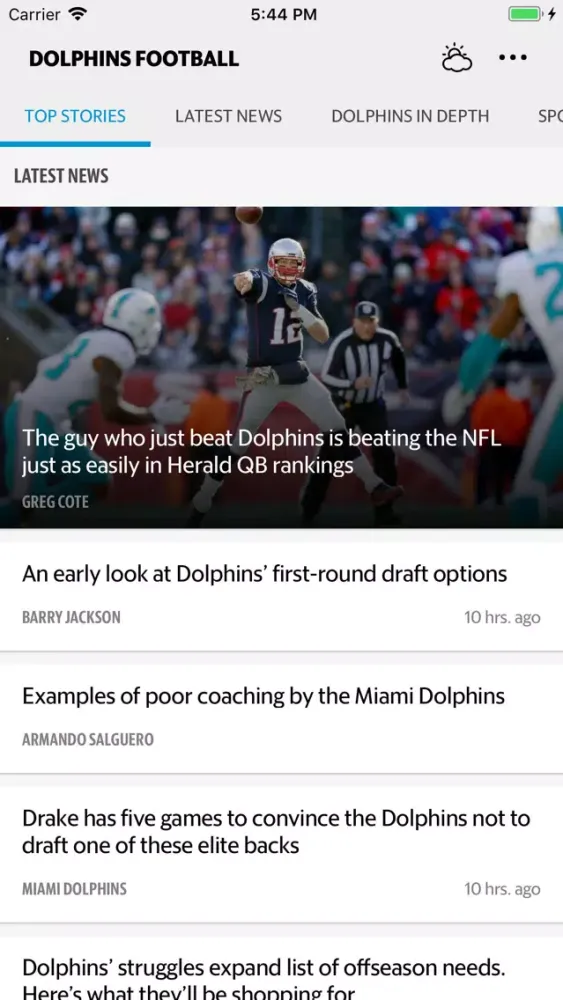News for Dolphins Football سکرین شاٹس