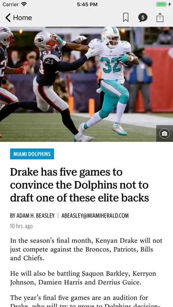 News for Dolphins Football سکرین شاٹس