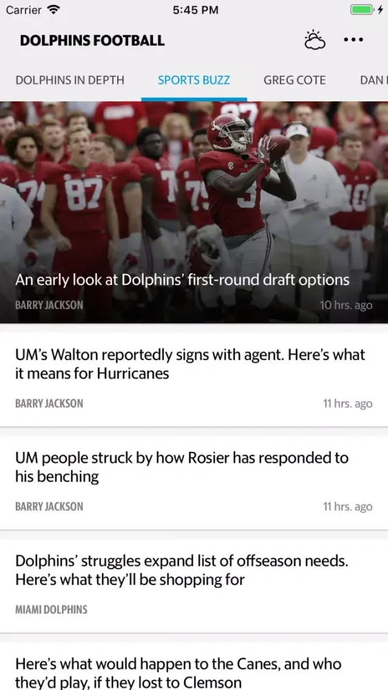 News for Dolphins Football سکرین شاٹس