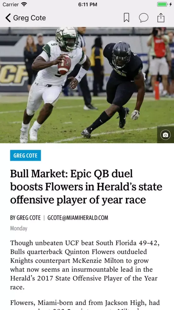 ภาพหน้าจอของ News for Noles Football
