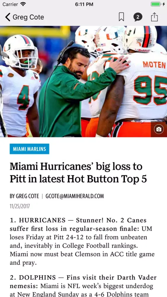 ภาพหน้าจอของ News for Noles Football