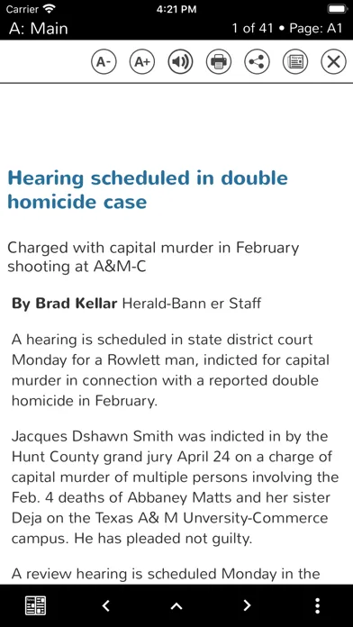 Capturas de tela do Herald Banner- Greenville, TX