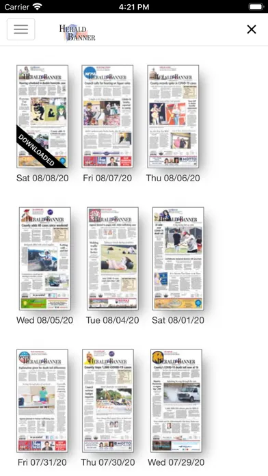 Capturas de tela do Herald Banner- Greenville, TX