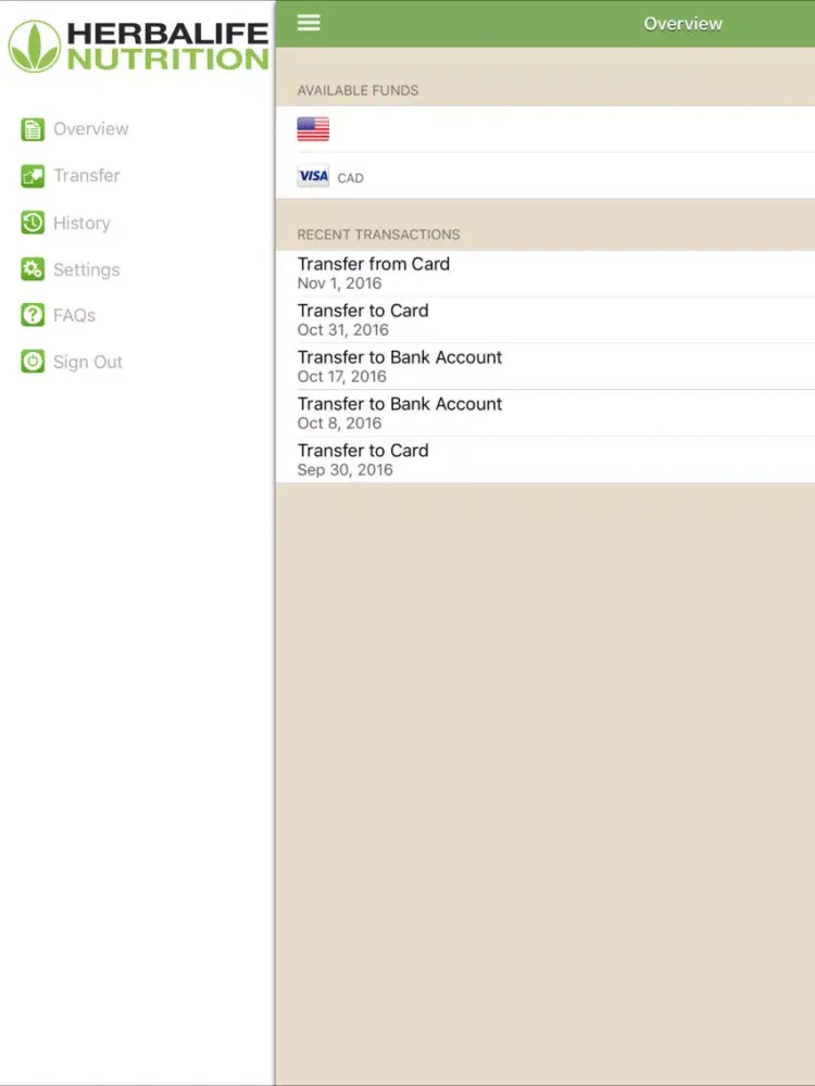Herbalife Pay iPad  Screenshots