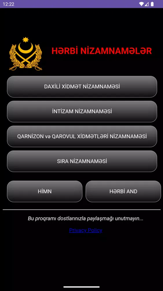 Hərbi Nizamnamələr Azərbaycan Screenshots