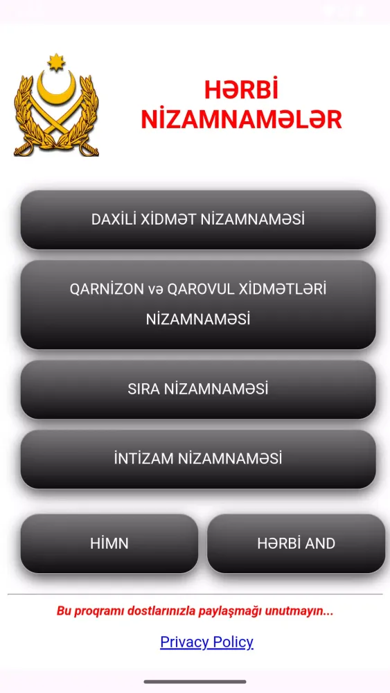 Hərbi Nizamnamələr Azərbaycan Screenshots