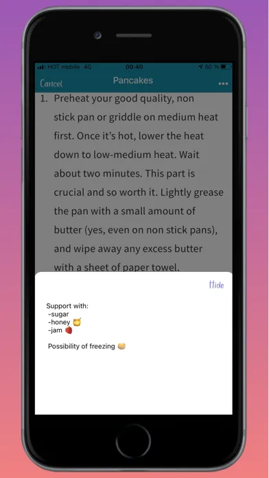 Tangkapan skrin My Recipes Album