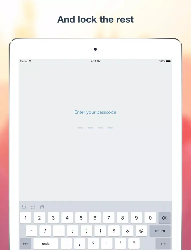 Peep Gallery - Stop People From Swiping Through Your Photos iPad  スクリーンショット