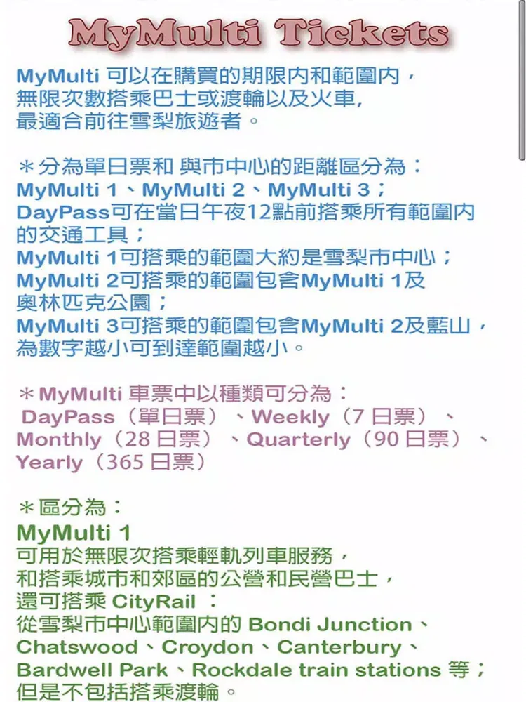Zrzuty ekranu 雪梨交通 iPad 