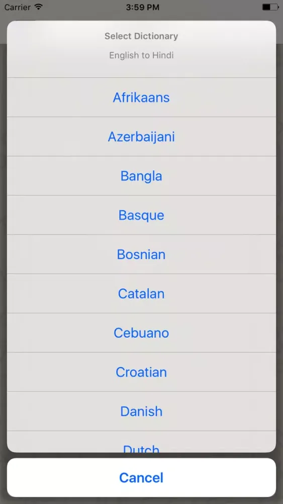 Tangkapan layar English To All Dictionary