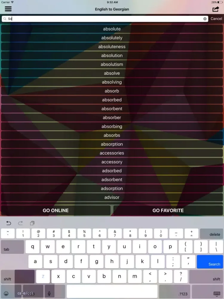 Captures d'écran de English To Georgian Translator iPad 
