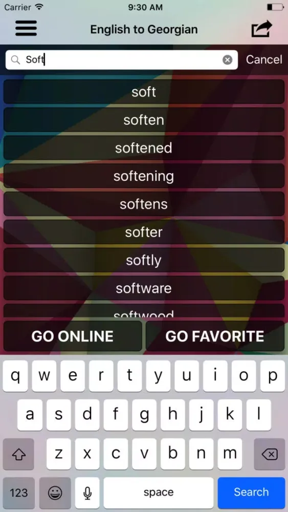 Captures d'écran de English To Georgian Translator