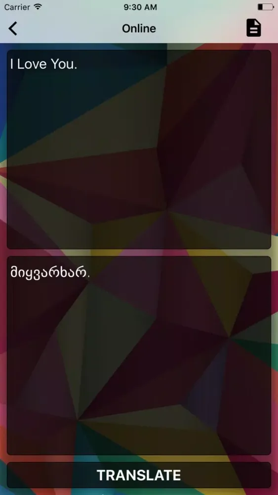 Captures d'écran de English To Georgian Translator