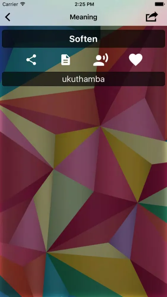 Tangkapan layar English To Zulu Dictionary :)
