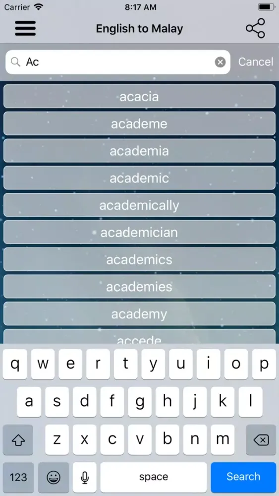 English To Malay Dictionary Screenshots