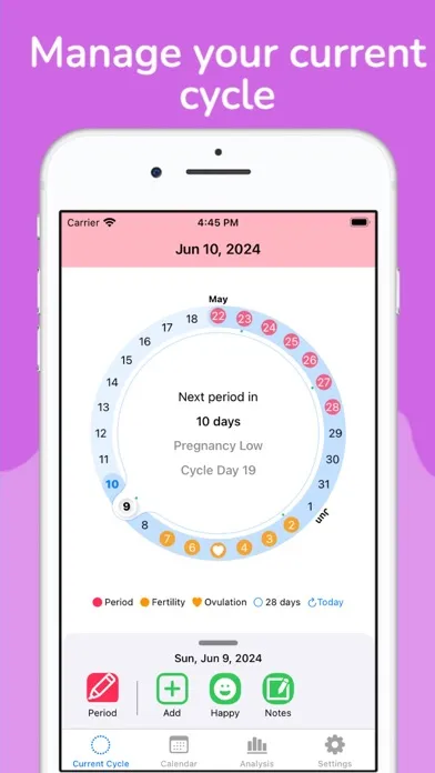 Capturas de pantalla de Her Calendar: Period Tracker