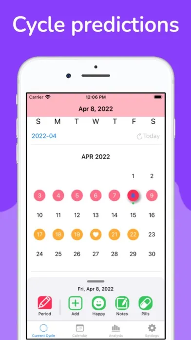 Capturas de pantalla de Her Calendar: Period Tracker