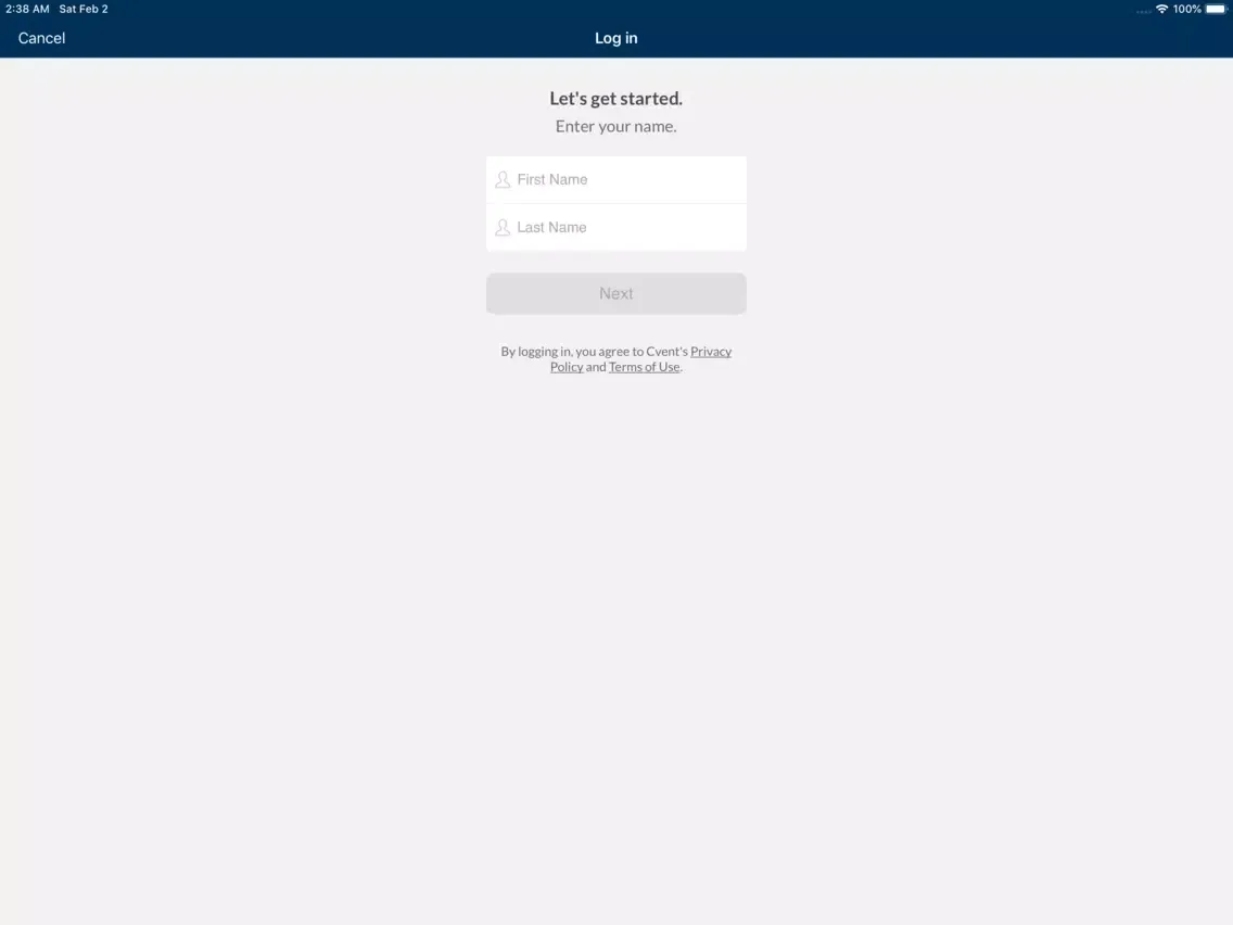ภาพหน้าจอของ Federated Hermes Intl. Events iPad 