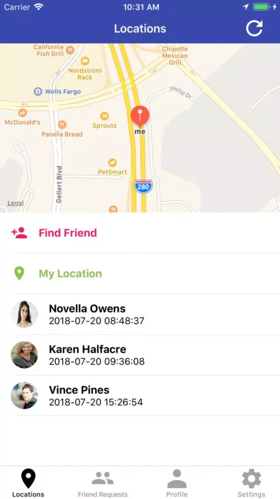 Capturas de tela do Locazilla - Friend Locator