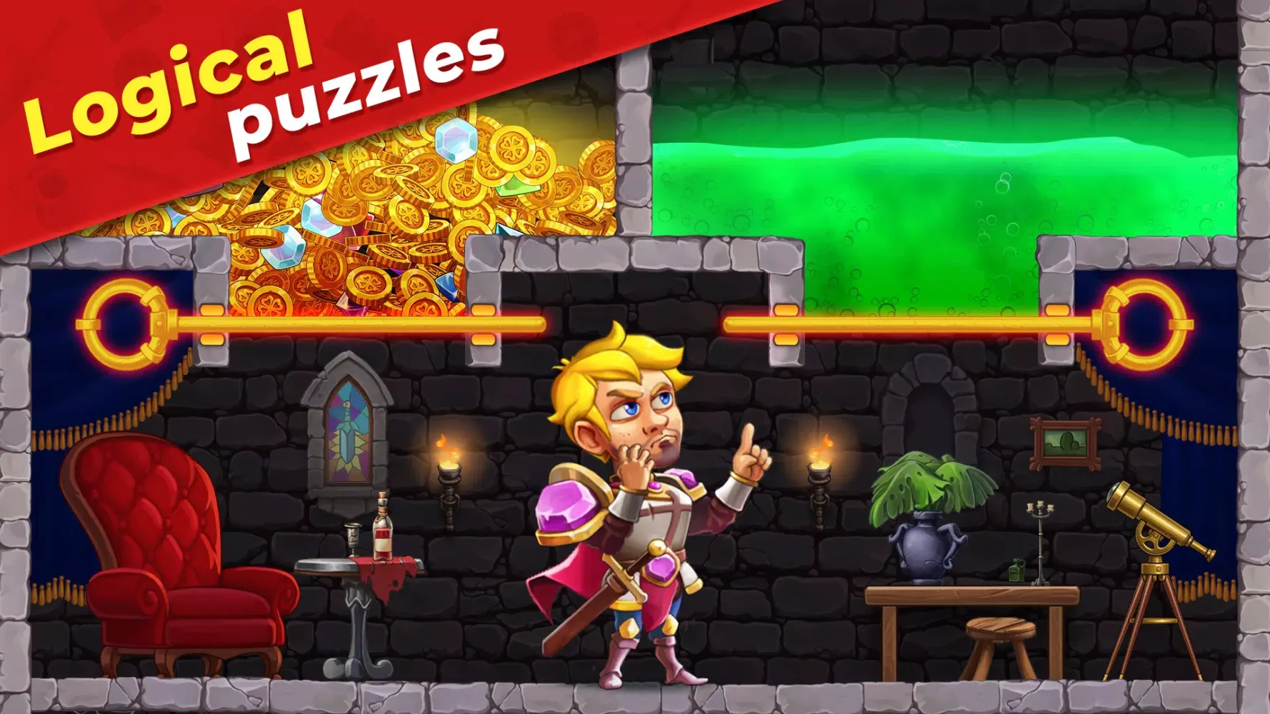 Mr. Knight: Pin Puzzles Screenshots