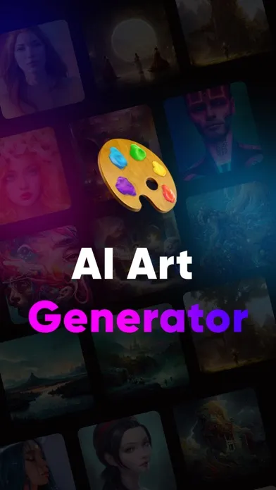 ภาพหน้าจอของ AI Art Generator - Hero