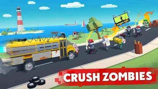 ภาพหน้าจอของ Zombie Derby: Pixel Survival
