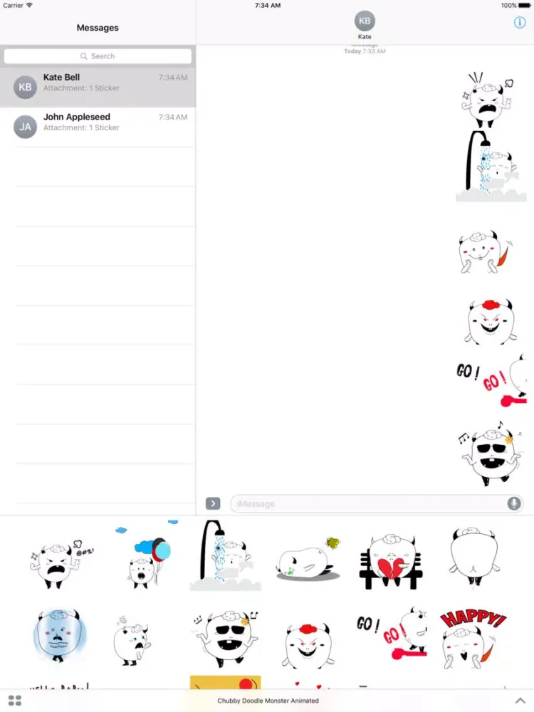Chubby Doodle Monster Animated iPad  Ekran Görüntüleri