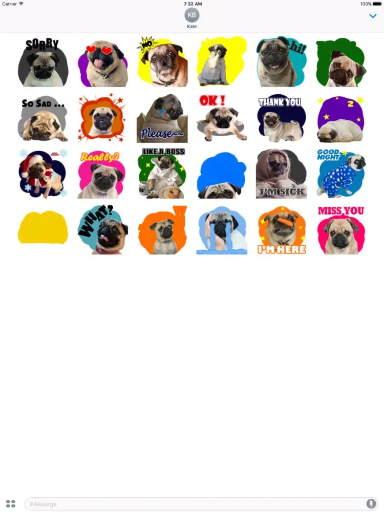 Capturas de tela do Handsome Pug Puppy Animated iPad 