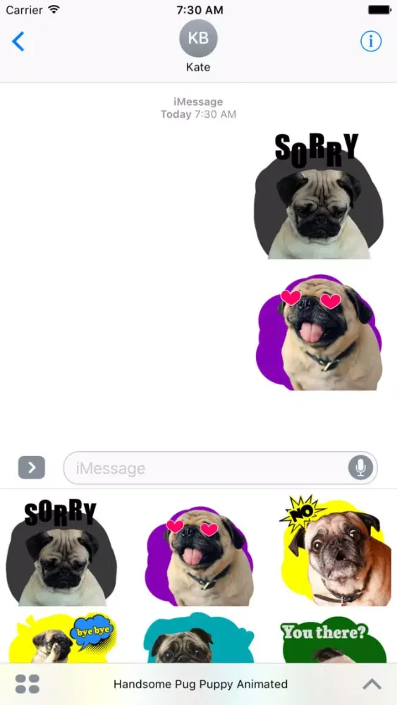 Capturas de tela do Handsome Pug Puppy Animated