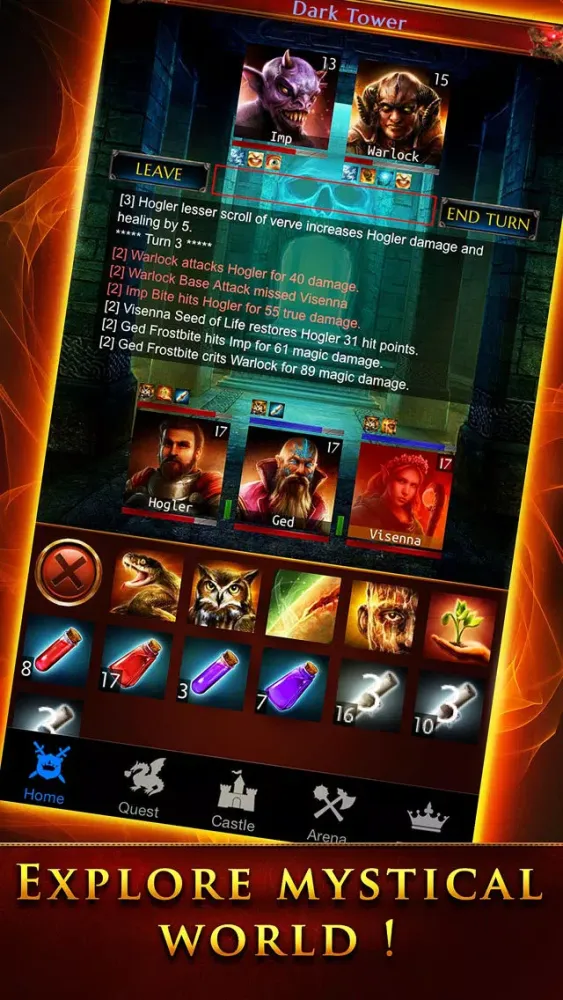 Tangkapan skrin Heroes of Deneos: Revenge of the Shadow Lord