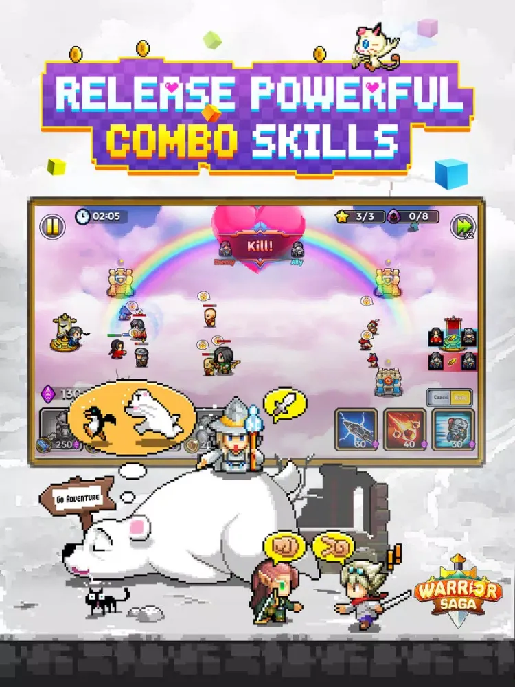 Warrior Saga: Pixel Adventure iPad  स्क्रीनशॉट