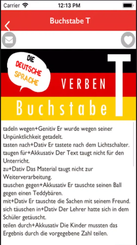 Zrzuty ekranu Verben mit Präpositionen