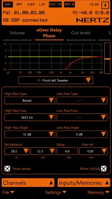 ภาพหน้าจอของ S8 DSP Mobile