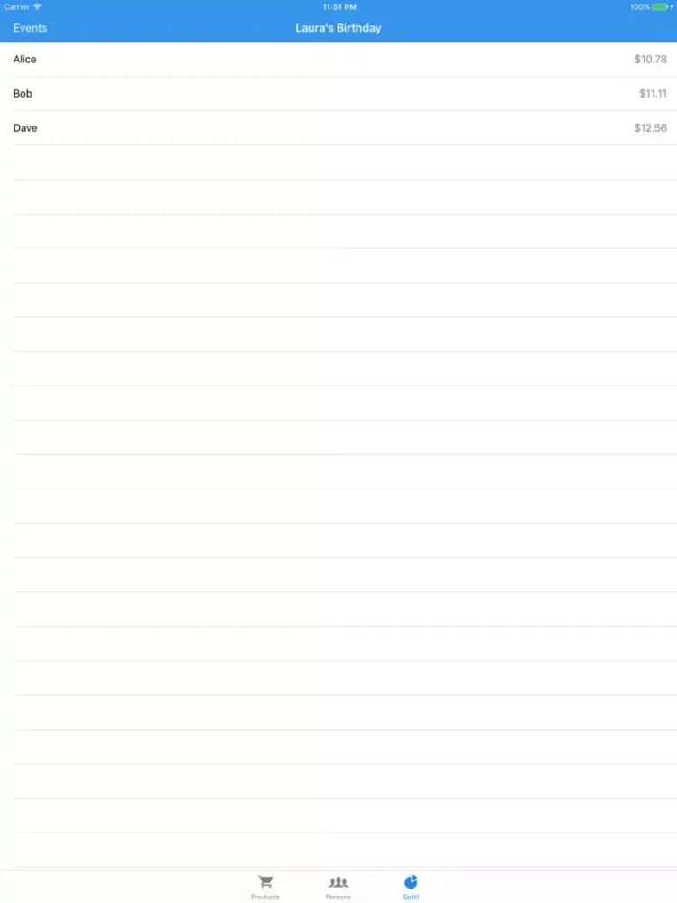 Bill Split Lite - Smart split! iPad  スクリーンショット