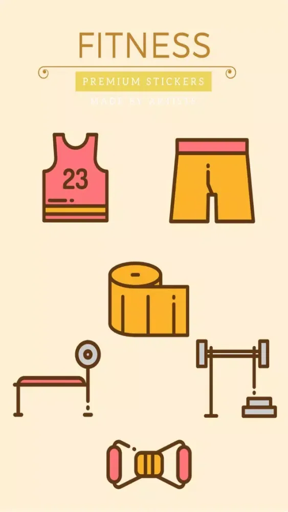 Captures d'écran de Fitness Stickers - Healthy body and happy mind