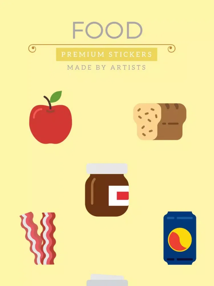 Capturas de pantalla de Food and Drink Stickers - Nom nom iPad 