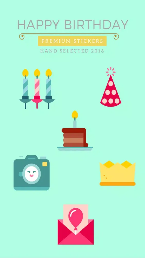 Happy Birthday Stickers - Celebrating life应用截图