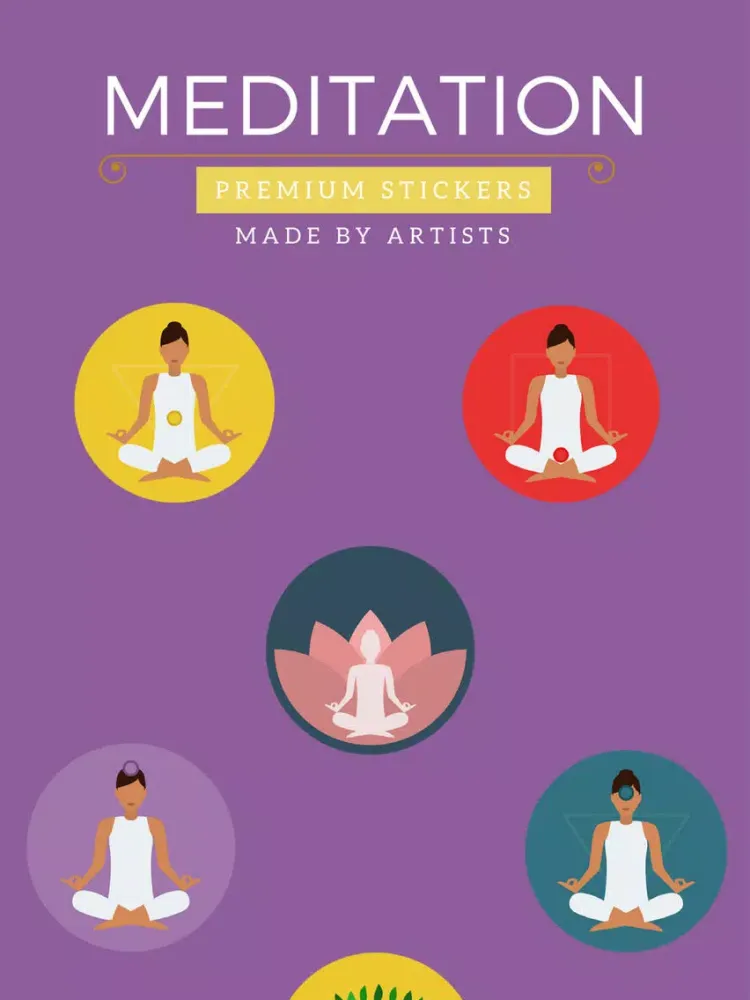 Meditation Stickers - Inner zen and mindfulness iPad  Screenshots