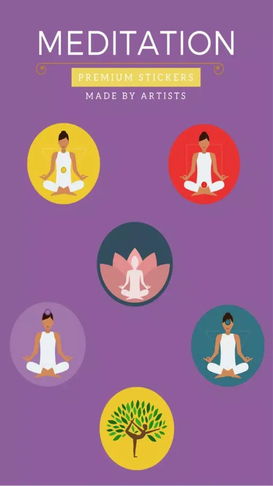 Meditation Stickers - Inner zen and mindfulness Screenshots