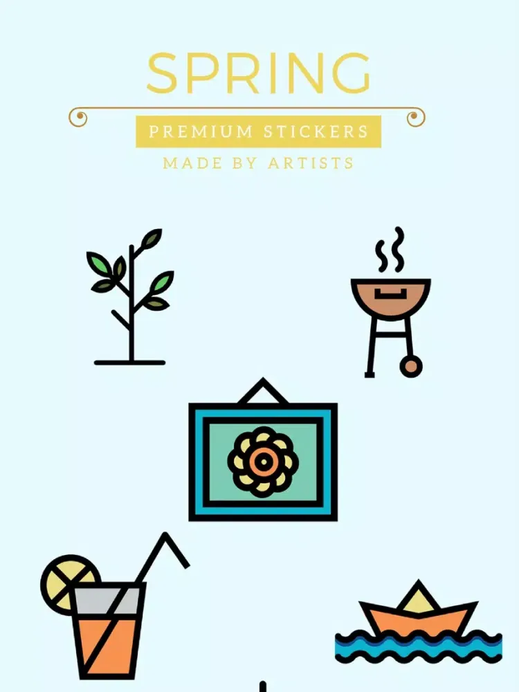Ảnh chụp màn hình của Spring Stickers - Nature and sunshine iPad 